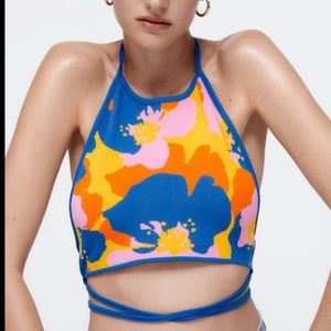 Zara multicolored crop top